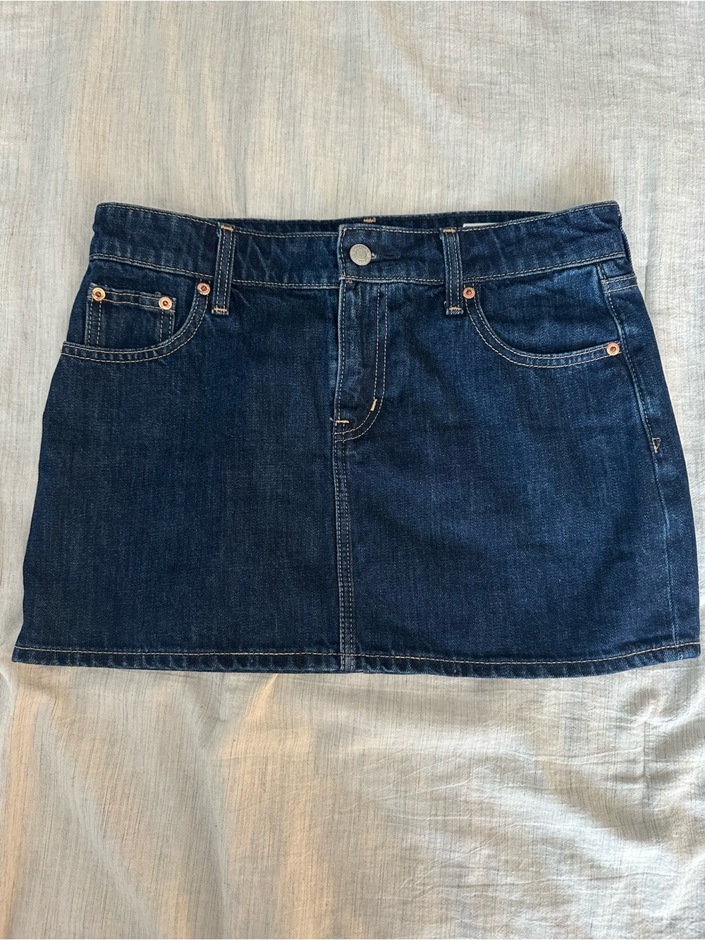 Abercrombie & Fitch Dark Blue Denim Mini Skirt